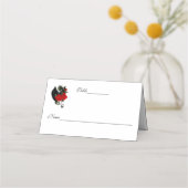 ブラックドラゴンレッドローズファンタジー結婚ズ プレイスカード (裏面)