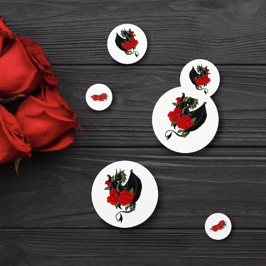 ブラックドラゴンレッドローゼスファンタジー コンフェッティ