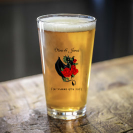 ブラックドラゴンレッドローゼスファンタジー タンブラーグラス