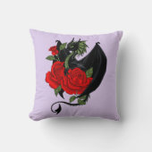 ブラックドラゴンレッドローゼラベンダー クッション (正面)