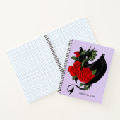 ブラックドラゴンレッドローゼラベンダー ノートブック (内部)