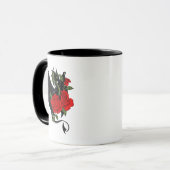 ブラックドラゴンレッドローゼラベンダー マグカップ (正面左)