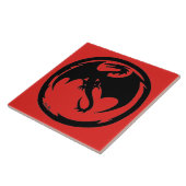 ブラックドラゴンレッド大タイル タイル (側面)