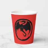 ブラックドラゴンレッド紙カップ 紙コップ (正面)