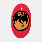 ブラックドラゴン金ゴールドコーラルオーナメント セラミックオーナメント (右)