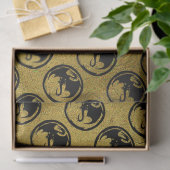 ブラックドラゴン金ゴールド静脈ティッシュペーパー媒体 薄葉紙 (ギフト)