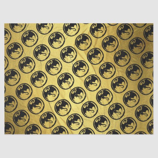 ブラックドラゴン金ゴールド静脈ティッシュペーパー媒体 薄葉紙 (正面)