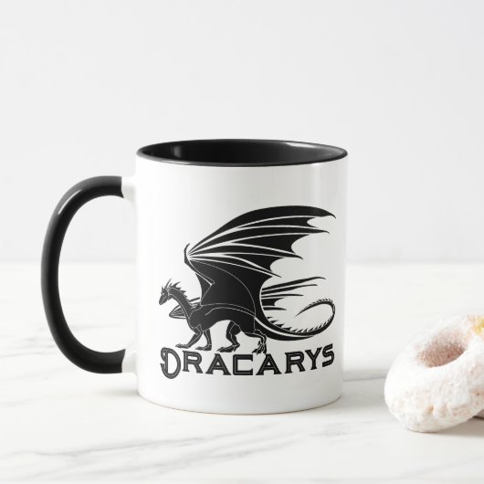ブラックドラゴン“Dracarys”パワーマグ マグカップ (ドーナツ)