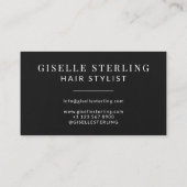 ブラックドリッティングリュックス美容師 名刺 (裏面)