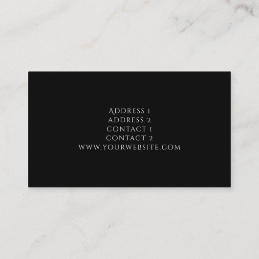 ブラックドリップグリッターオンバラ金ゴールドフェイク箔 名刺 (裏面)