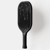 ブラックドリップグリッターピックボールパドル ピックルボールラケット (左)