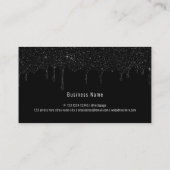 ブラックドリップグリッターミニマモダンリスト 名刺 (裏面)