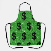 ブラックドルサインマネー起業家ウォールストリート エプロン (正面)