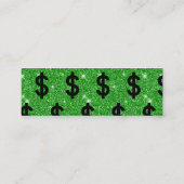 ブラックドルサインマネー起業家ウォールストリート スキニー名刺 (裏面)