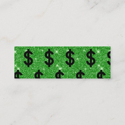 ブラックドルサインマネー起業家ウォールストリート スキニー名刺 (裏面)