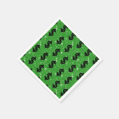 ブラックドルサインマネー起業家ウォールストリート スタンダードカクテルナプキン (角)