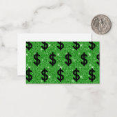 ブラックドルサインマネー起業家ウォールストリート ノートカード (正面/裏面インサイチュ)