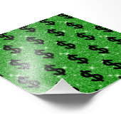 ブラックドルサインマネー起業家ウォールストリート フォトプリント (角)