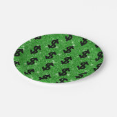 ブラックドルサインマネー起業家ウォールストリート ペーパープレート (アングル)