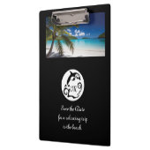 ブラックドルフィンシルエットモノグラムフォト クリップボード (左)