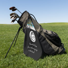 ブラックドルフィンシルエットモノグラムフォト ゴルフタオル