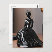 ブラックドレスのクリスタルガラスの王女 ポストカード (正面/裏面)