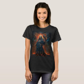 ブラックドレスのサンタムエルテ Tシャツ (正面フル)