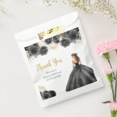 ブラックドレスの花のプリンセス　スイート16 フェイバーバッグ (封をした状態)