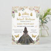 ブラックドレスダークスキンプリンセススウィート16 招待状 (スタンド正面)