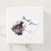 ブラックドレスパープルブライダルシャワー フェイバータグ (インサイチュ)