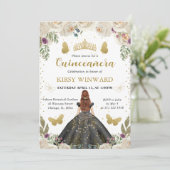 ブラックドレスレッドヘアプリンセスキンセアニェラ 招待状 (スタンド正面)