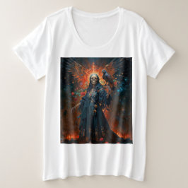 ブラックドレス サンタムエルテ プラスサイズTシャツ