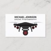 ブラックドローン | ドローンカメラ | ドローン写真 名刺 (正面)