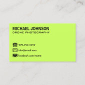 ブラックドローン | ドローンカメラ | ドローン写真 名刺 (裏面)