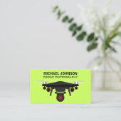 ブラックドローン | ドローンカメラ | ドローン写真 名刺 (スタンド正面)