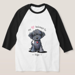 ブラックドードルアップ私のハートはTシャツだ Tシャツ