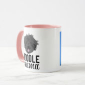 ブラックドードルドッグマカスタムマ写真 マグカップ (正面左)