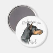 ブラックドーバーマンパパ – マグネット (正面/裏面)