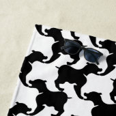 ブラックド千鳥格子のッグ名カラービーチTを選択 ビーチタオル (インサイチュ)