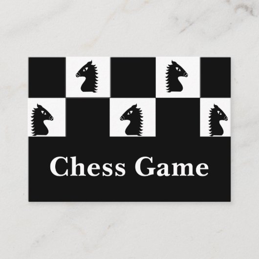 ブラックナイトチェスゲーム 名刺 (正面)