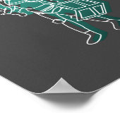 ブラックナイトラインスケッチポスターランエスケープ ポスター (角)