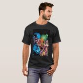 ブラックナイト漫画パネル2 – カラー Tシャツ (正面フル)