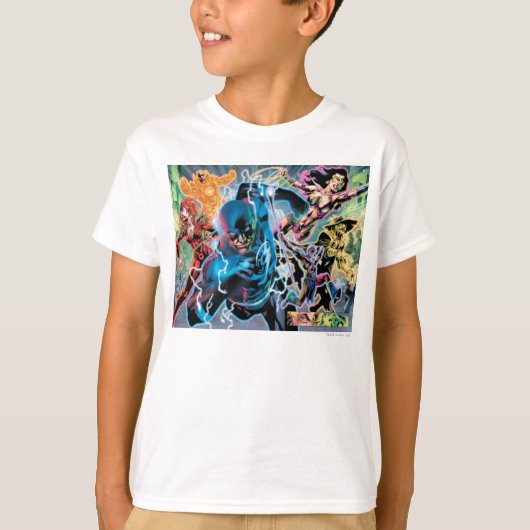 ブラックナイト漫画パネル – カラー Tシャツ (正面)
