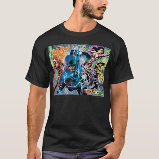 ブラックナイト漫画パネル – カラー Tシャツ (正面)