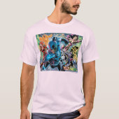 ブラックナイト漫画パネル – カラー Tシャツ (正面)