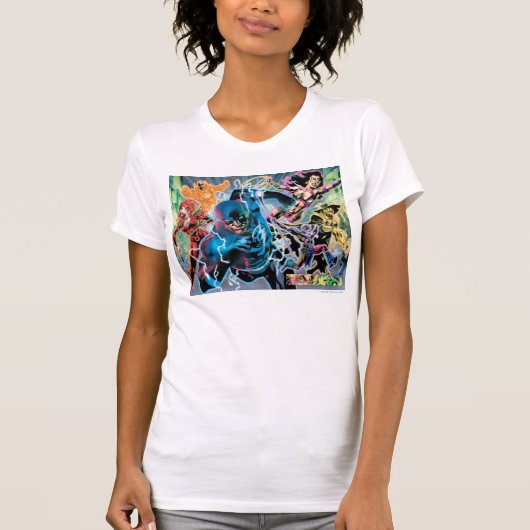 ブラックナイト漫画パネル – カラー Tシャツ (正面)