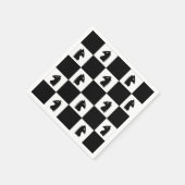 ブラックナイト・チェス・ゲーム スタンダードカクテルナプキン (角)