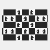 ブラックナイト・チェス・ゲーム ラッピングペーパーシート (正面)