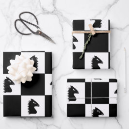 ブラックナイト・チェス・ゲーム ラッピングペーパーシート