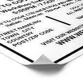 ブラックナイフ、グルメ、料理クラス広告ズ ポスター (角)